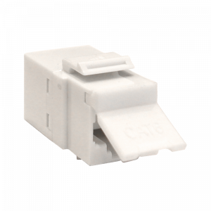 Повторитель портов RJ-45, неэкранированный, кат.6, формата Keystone, белый